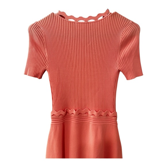 Shoshanna Pink Gemma Eyelete cut out Preppy Short Sleeve Fit flare dress XS - Picture 8 of 15